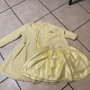 Charming Kids Dance Dress Set in Yellow